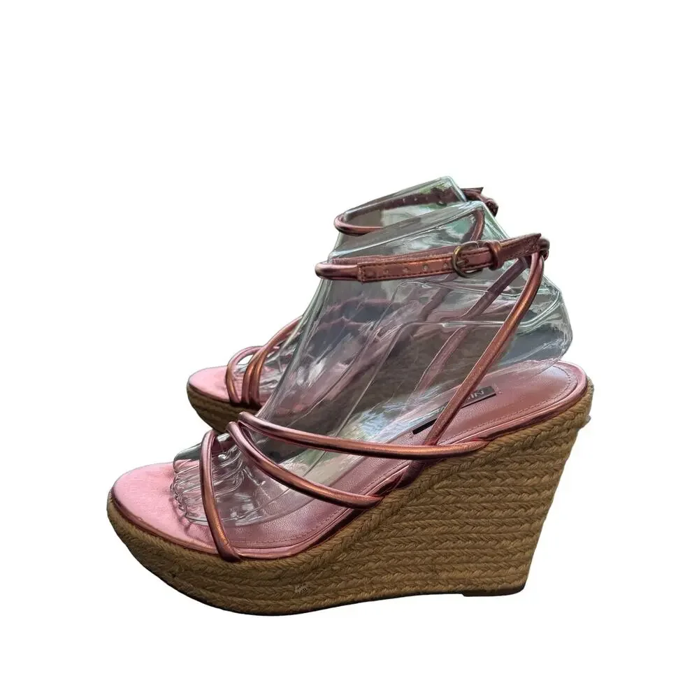 Nine West ~ Hipsta Espadrille Platform Wedge Sandals Size 8M